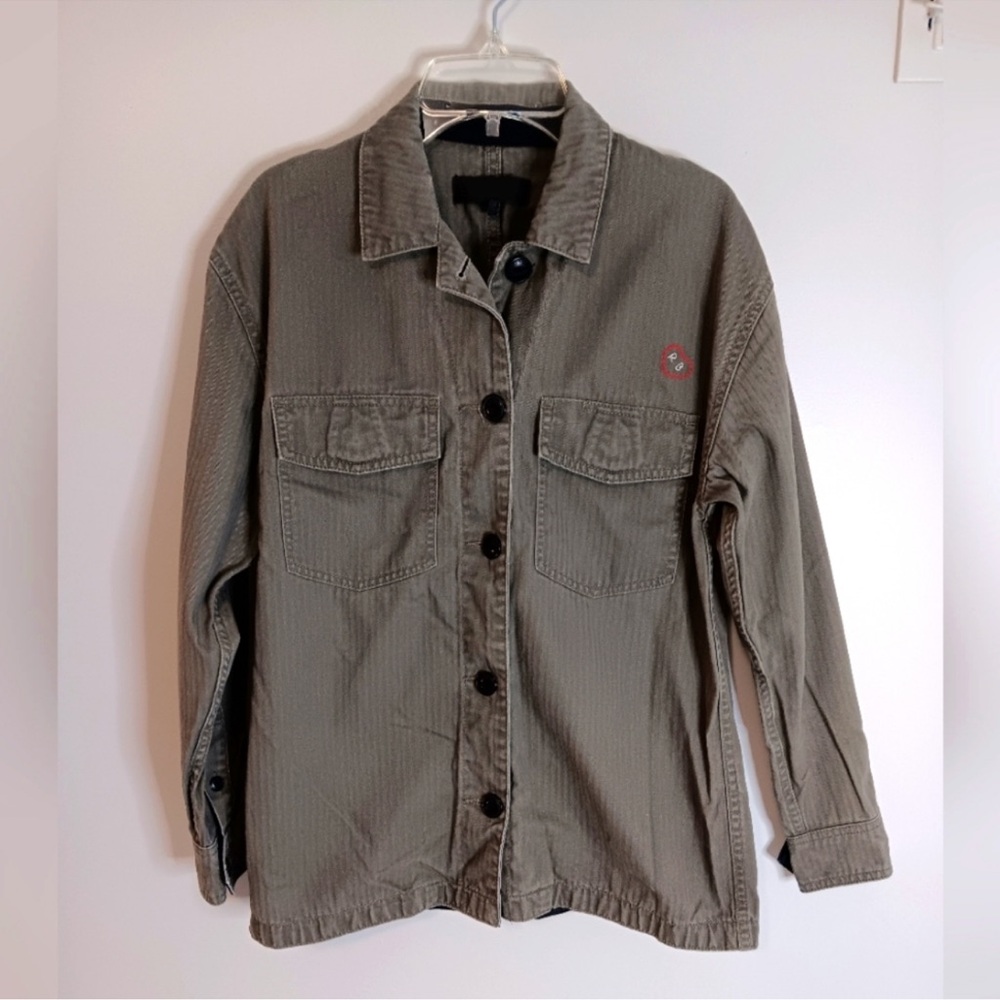 Rag & Bone Mens Button Up Shirt Sz XS Utility Green Unisex